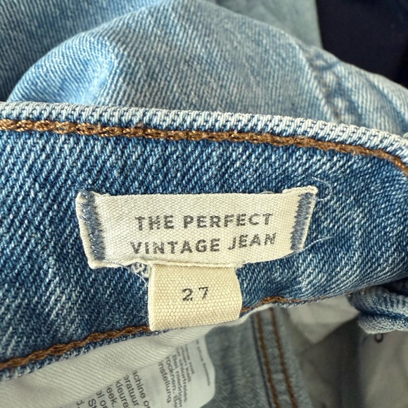 Madewell the perfect vintage Jean. Light Blue Distressed Straight Leg Jeans - Picture 3 of 4